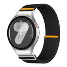For Samsung Galaxy Watch FE / 7 / 6 / 5 / 4 Adjustable Single Loop Elastic Nylon Watch Band(Black) - 1