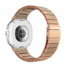 For Samsung Galaxy Watch8 / Watch8 Classic Integrated One Bead Stainless Steel Watch Band(Rose Gold) - 2