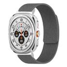 For Samsung Galaxy Watch Ultra 47mm / Ultra 2025 Lychee Texture Soft Magnetic Silicone Watch Band(Gray) - 1