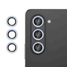 For Samsung Galaxy Z Fold5  Kalebol No Flicker Ultra-Thin Individual Camera Lens Tempered Glass Film(Distant Peak Blue) - 1