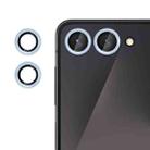For Samsung Galaxy Z Flip7 Kalebol No Flicker Ultra-Thin Individual Camera Lens Tempered Glass Film(Distant Peak Blue) - 1