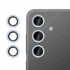 For Samsung Galaxy S25 FE 5G Kalebol No Flicker Ultra-Thin Individual Camera Lens Tempered Glass Film(Distant Peak Blue) - 1