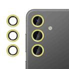 For Samsung Galaxy S23 FE 5G Kalebol No Flicker Ultra-Thin Individual Camera Lens Tempered Glass Film(Gold) - 1