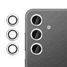 For Samsung Galaxy S24 FE 5G Kalebol No Flicker Ultra-Thin Individual Camera Lens Tempered Glass Film(Silver) - 1