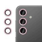 For Samsung Galaxy S24 FE 5G Kalebol No Flicker Ultra-Thin Individual Camera Lens Tempered Glass Film(Pink) - 1