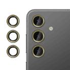 For Samsung Galaxy S24 5G Kalebol No Flicker Ultra-Thin Individual Camera Lens Tempered Glass Film(Titanium Yellow) - 1