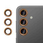 For Samsung Galaxy S24 5G Kalebol No Flicker Ultra-Thin Individual Camera Lens Tempered Glass Film(Orange) - 1