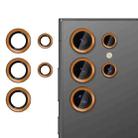 For Samsung Galaxy S24 Ultra 5G Kalebol No Flicker Ultra-Thin Individual Camera Lens Tempered Glass Film(Orange) - 1