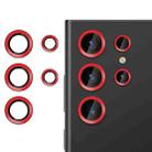 For Samsung Galaxy S23 Ultra 5G Kalebol No Flicker Ultra-Thin Individual Camera Lens Tempered Glass Film(Red) - 1