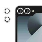 For Samsung Galaxy Z Flip6 Kalebol No Flicker Ultra-Thin Individual Camera Lens Tempered Glass Film(Silver) - 1