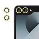 For Samsung Galaxy Z Flip6 Kalebol No Flicker Ultra-Thin Individual Camera Lens Tempered Glass Film(Gold) - 1