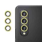 For Samsung Galaxy Z Fold3 Kalebol No Flicker Ultra-Thin Individual Camera Lens Tempered Glass Film(Gold) - 1