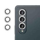 For Samsung Galaxy Z Fold4 Kalebol No Flicker Ultra-Thin Individual Camera Lens Tempered Glass Film(Silver) - 1