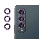 For Samsung Galaxy Z Fold4 Kalebol No Flicker Ultra-Thin Individual Camera Lens Tempered Glass Film(Purple) - 1