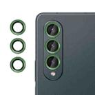 For Samsung Galaxy Z Fold4 Kalebol No Flicker Ultra-Thin Individual Camera Lens Tempered Glass Film(Green) - 1