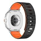 For Samsung Galaxy Watch8 / Watch8 Classic Norman Magnetic Silicone Watch Band(Black Orange) - 2