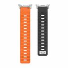 For Samsung Galaxy Watch8 / Watch8 Classic Norman Magnetic Silicone Watch Band(Black Orange) - 3