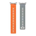 For Samsung Galaxy Watch8 / Watch8 Classic Norman Magnetic Silicone Watch Band(Gray Orange) - 3