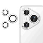 For Huawei Pura 80 Pro / Pro+ Kalebol No Flicker Ultra-Thin Individual Camera Lens Tempered Glass Film(Silver) - 1