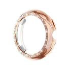 For Google Pixel Watch4 41mm Single Row Diamond Hollow PC Watch Protective Cover(Rose Gold) - 1