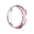 For Google Pixel Watch4 41mm Single Row Diamond Hollow PC Watch Protective Cover(Pink) - 1