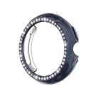 For Google Pixel Watch4 45mm Single Row Diamond Hollow PC Watch Protective Cover(Midnight Blue) - 1