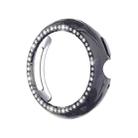 For Google Pixel Watch4 45mm Single Row Diamond Hollow PC Watch Protective Cover(Gun Metal) - 1