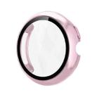 For Google Pixel Watch4 41mm Tempered Film Integrated PC Watch Protective Cover(Rose Pink) - 1