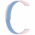 12mm Striped Soft Magnetic Silicone Watch Band(Pink Blue) - 3