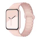 For Xiaomi Smart Band 9 Pro / Redmi Watch 5 Tri-Beads Magnetic Silicone Watch Band(Pink Gold) - 1