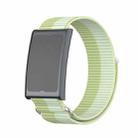 For Amazfit Helio Strap Metal Ring Two Sections Nylon Hook and Loop Fastener Watch Band(Mint Green) - 1