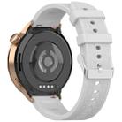 For OnePlus Watch 3 43mm Rhombic Texture Groove Silicone Watch Band(Gray) - 2