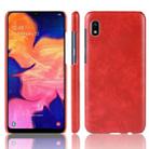 Shockproof Litchi Texture PC + PU Case for Galaxy A10E(Red) - 1