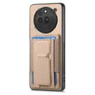 For Nothing Phone 3a Pro Carbon Fiber Fold Stand Elastic Card Bag Phone Case(Khaki) - 2