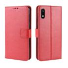 Retro Crazy Horse Texture Horizontal Flip Leather Case for Galaxy A10e , with Holder & Card Slots & Photo Frame(Red) - 1