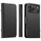 For iPhone 17 Pro Max SUTENI J07 Multifunctional Horizontal Flip Magsafe Leather Phone Case(Black) - 1