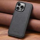 For iPhone 13 Pro Suteni G5 Litchi Leather Magnetic MagSafe Phone Case(Black) - 2