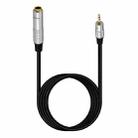 JUNSUNMAY 6.35mm Female to 3.5mm TRS Male Stereo Audio Cable Guitar Cord, Length:1.8m - 1