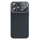 For iPhone 16 Kalebol Large Windows Frosted Liquid Silicone Phone Case(Graphite Gray) - 1
