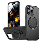 For iPhone 13 Pro Kalebol Magnetic MagSafe Rotation Holder PC Phone Case(Black) - 1