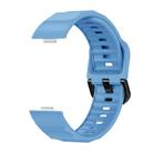 For Huawei Watch Fit3 / Fit4 / Fit4 Pro Wave Black Buckle Silicone Watch Band(Cloud Blue) - 2
