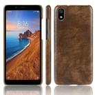 Shockproof Litchi Texture PC + PU Case For Xiaomi Redmi 7A(Brown) - 1