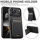 For iPhone 17 Pro Max Suteni H02 Litchi Leather Card Wallet Stand Back Phone Case(Black) - 3
