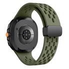 For Samsung Galaxy Watch8 / Watch8 Classic Mesh Magnetic Silicone Watch Band(Field Green) - 2