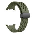 For Samsung Galaxy Watch8 / Watch8 Classic Mesh Magnetic Silicone Watch Band(Field Green) - 3