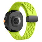 For Samsung Galaxy Watch8 / Watch8 Classic Mesh Magnetic Silicone Watch Band(Fluorescent Green) - 2