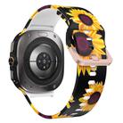 For Samsung Galaxy Watch Ultra 47mm / Ultra 2025 Printed Silicone Watch Band(Black Sunflower) - 2