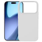 For iPhone 17 Pro Max Kalebol Solid Color Simple All-inclusive Liquid Silicone Phone Case(White) - 1