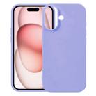 For iPhone 17 Kalebol Solid Color Simple All-inclusive Liquid Silicone Phone Case(Purple) - 1