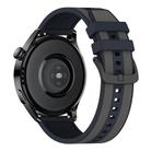 22mm Vertical Stripe Texture Two Color Silicone Watch Band(Midnight Gray) - 1